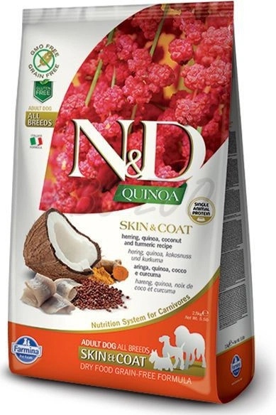 N&D Grain Free Quinoa Skin & Coat Herring 7 kg N&D Grain Free Quinoa Skin & Coat Herring 7 kg