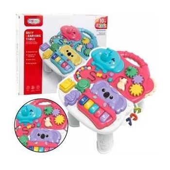 LeanToys Educational Table Interactive Musical Sensory Pink