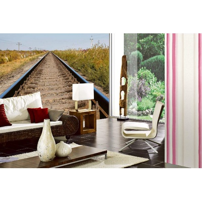 DIMEX ART Самозалепваща се флизелинова фототапета железопътна линия 375 x 250 см