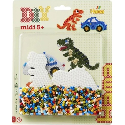 HAMA Korálkový set Auto a dinosaurus MIDI