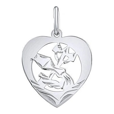 SILVEGO Zlatý přívěsek znamení zvěrokruhu Vodnář srdce SILVEGOB10264GW02