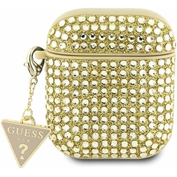 Guess Кейс Guess GUA2HDGTPD за AirPods 1/2, златист / златист, Rhinestone Triangle Charm (GUE002867-0)