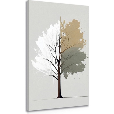 Obraz trojbarevný minimalistický strom - 100x200