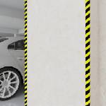 vidaXL Ъглови протектори 2 бр жълто и черно 4x3x100 см PU (153099)