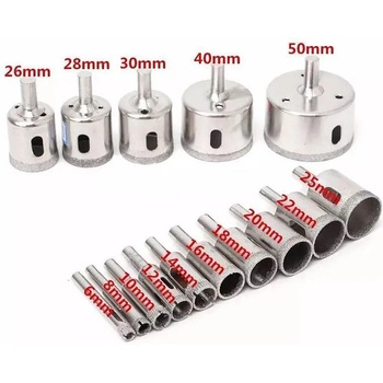 UNI STR Комплект 15бр. диамантени боркорони за керамика, фаянс и стъкло, 6-50 мм (uni-06277)