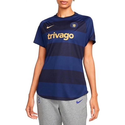 Nike Womens FC Chelsea London Prematch Shirt 2021/22 modrá