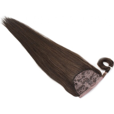 Clip in culík z pravých lidských vlasů rovný 60cm tmavě hnědá – Zboží Dáma