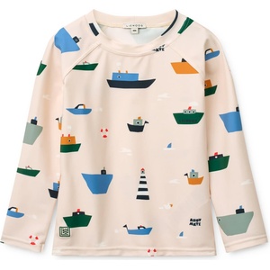 LIEWOOD Детска ликра LIEWOOD Kid's Noah Printed Longsleeve Swim Tee Lycra - Sailing / Sandy - размер 92 (EU) (750-2489-0111)