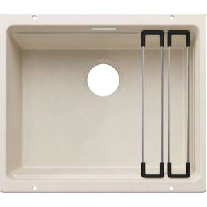 BLANCO Etagon 500 - Мивка от Silgranit, 53x46 см, с аксесоари, нежно бяла 527756 (527756) Мивка за вграждане