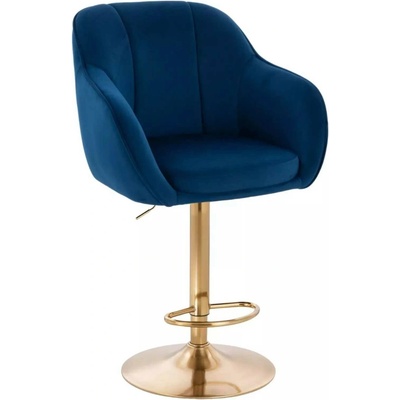 LuxuryForm Design Avola Velur na zlatom tanieri modrá