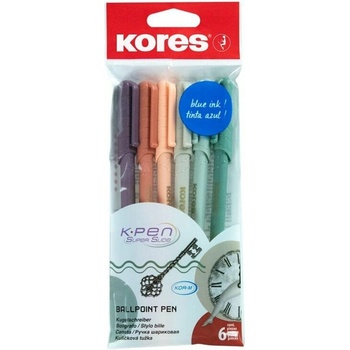 Kores K0 Pen Vintage Style 6 retro farieb so zlatou potlačou