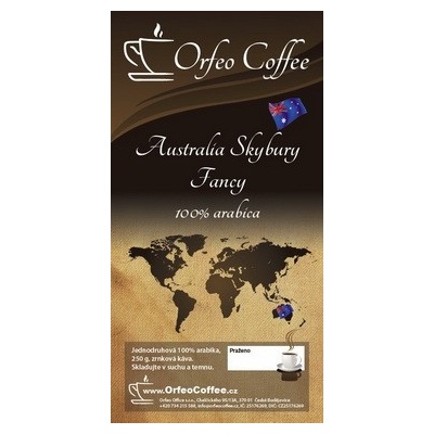 Orfeo coffee Australia Skybury Fancy 100% arabika 250 g