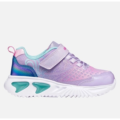 Geox svietiace tenisky J Assister Girl Lilac/Watersea