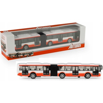 Rappa Kovový kĺbový autobus PID Praha červený 18 cm