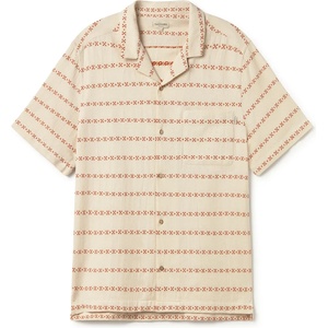 TWOTHIRDS Мъжка риза с копчета TWOTHIRDS Heringsdorf Shirt - Ecru / Adobe Jacquard - размер L (033-3064-0113)