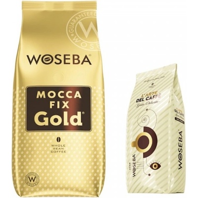 WOSEBA Mocca Fix Gold кафе на зърна 1 кг + подарък Gusto Delicato мляно кафе