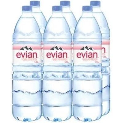 Evian prírodná minerálna voda 6 x 1,5 l