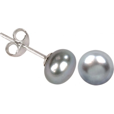 Jwl Jewellery náušnice s šedou perlou JL0029