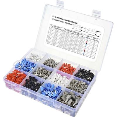 TRU COMPONENTS TC-11991840 sada dutiniek 0.5 mm², 0.75 mm², 1 mm², 1.5 mm², 2.5 mm², 4 mm² čiastočne izolované biela, si