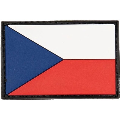 Plastové 3D patche 3D gumová nášivka VLAJKA ČR (stredná) - Farebná