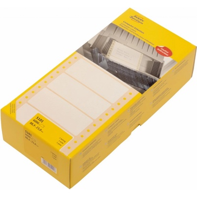 Avery Zweckform Etikety pro jehličkové tiskárny a ruční popis bílé 88,9 x 23 mm 5101 – Hledejceny.cz