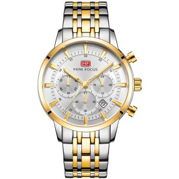 MINI FOCUS Часовник Mini Focus MD-23875 - Сребристо / Златно KP23875 (MD-23875)