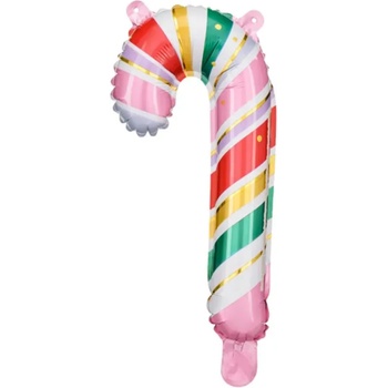 Image 1 of PartyDeco Фолиев балон - цветна коледна близалка, 18, 5 х 35 см, 5 бр