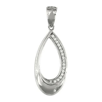 Infinitysilver Stříbrný přívěsek se zirkony kapka OP369