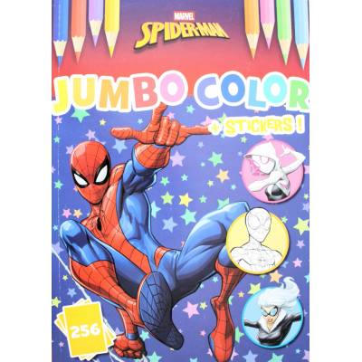 Omaľovánka JUMBO SPIDERMAN MARVEL 256 STRÁN NÁLEPKY