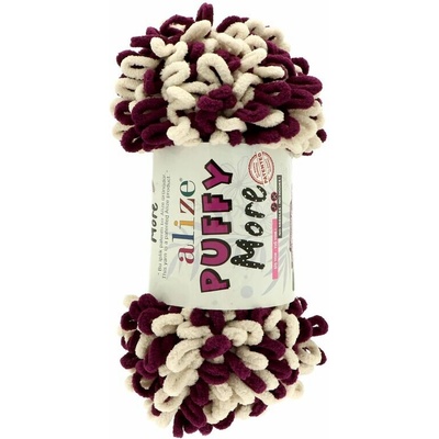 Alize Puffy More 6537 krémová s cviklovou
