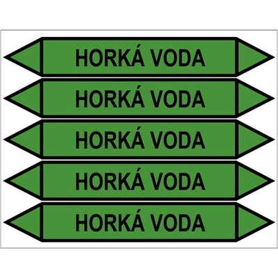 Značení potrubí, horká voda PZGL 008738