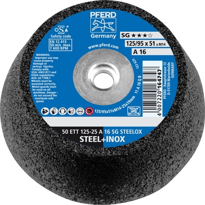 Pferd Brúsny hrncový kotúč kužeľový 125 x 25 mm 16 4007220164747