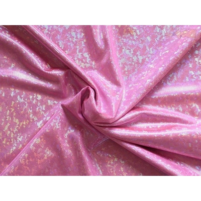 látka s hologramem fuchsia