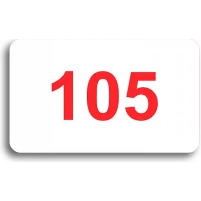 ACCEPT Číslo na dveře - typ 04 (50x30mm) - bílá tabulka - barevný tisk