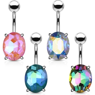 Šperky4U piercing do pupíku ovál WP01322-AB