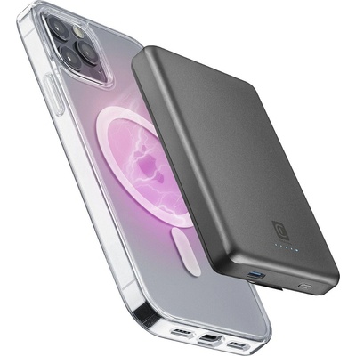 Cellularline Външна батерия Cellularline Power Bank Mag Lite за MagSafe 10000mAh, 7.5W (PBMAGSLIM10000WIRD)