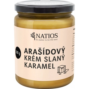 NATIOS Arašidové maslo slaný karamel 330 g