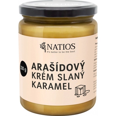 NATIOS Arašidové maslo slaný karamel 330 g