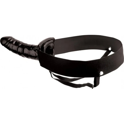 Пенис колан с куха вътрешност, 15, 2см. - Hollow Strap-On Black (PIPE442923)