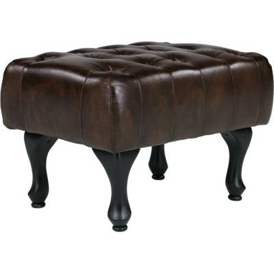 Sob nábytek - Kožený Chesterfield hnědý - F0A00000849W