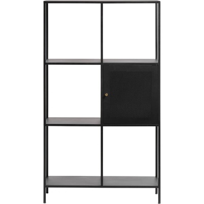 Čierna kovová knižnica 80x138 cm Malibu - Unique Furniture