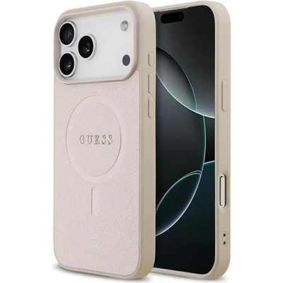 GUESS Калъф Guess Saffiano Classic Logo MagSafe за iPhone 17 Pro Max - розов (3666339552497)