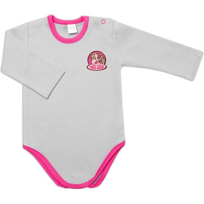 G-baby 2-dielna sada body dl. rukáv polodupačky Pony Farm sivá