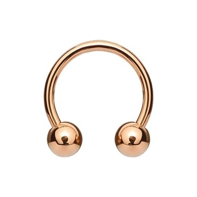 Šperky4U piercing podkova růžové zlato PV1001RD-120833