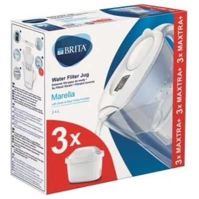 BRITA Filter jug Marella MXplus white + 3 refills (Marella MXplus bia?a + 3 wk?ady)