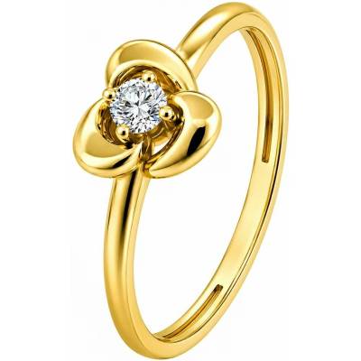 Zlaton Prsten žluté zlato kámen s diamantem N07042602504