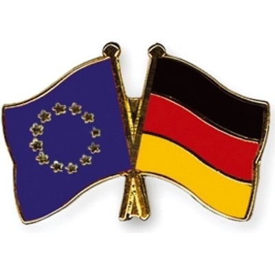Odznak (pins) vlajka Evropská unie (EU) + Německo - barevný