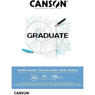 Canson Pad Graduate Tracing Скицник 40 A4 70 g (C31250P020)