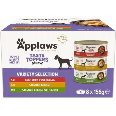 Applaws Dog Taste Toppers Stew Multipack 8 x 156 g