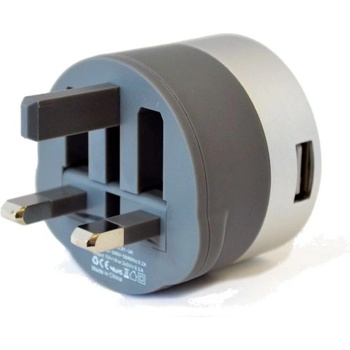 MIPOW Захранване за ел. мрежа с 2 USB изхода за мобилни устройства - MiPow Rotary Dual USB Charger (SPAC01-SR-UK)